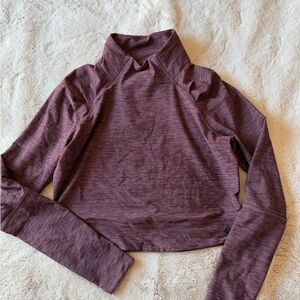 Women's Purple Long Sleeve Yoga Workout Top